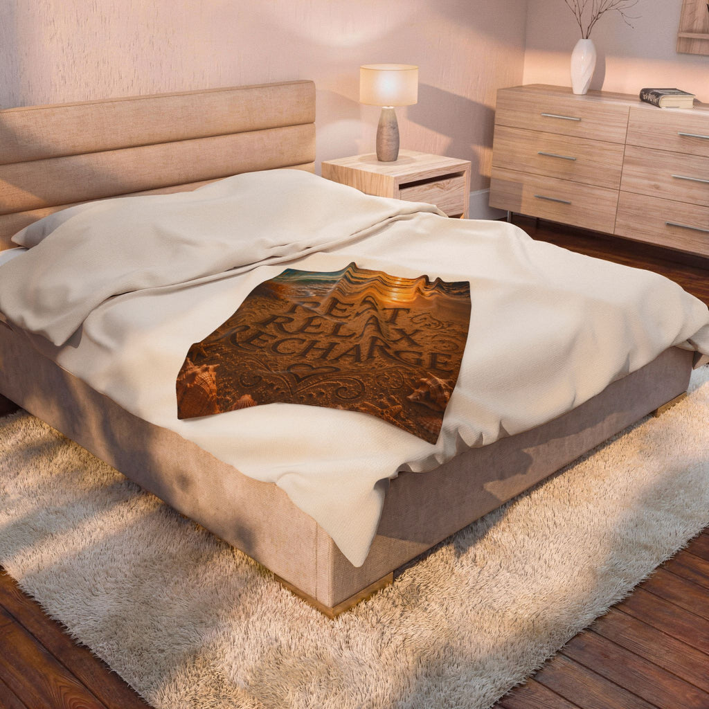 Rest • Relax • Recharge | Throw Blanket | Coastal Serenity Collection