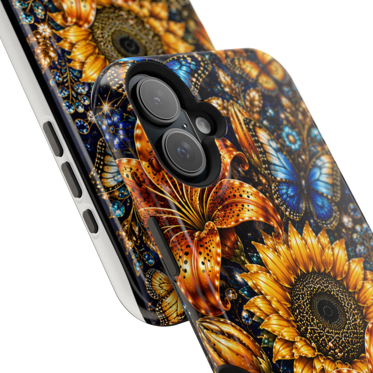 Sunflower & Blue Butterfly Magnetic Impact Phone Case