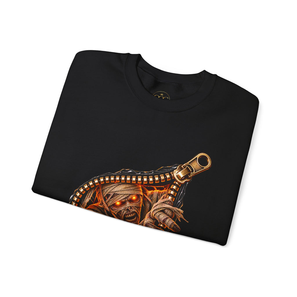 Mummy Zipper Halloween Graphic Sweatshirt