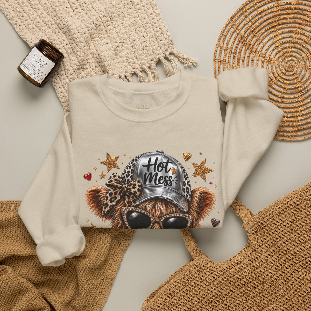 Leopard Cow Fall Crewneck Sweatshirt