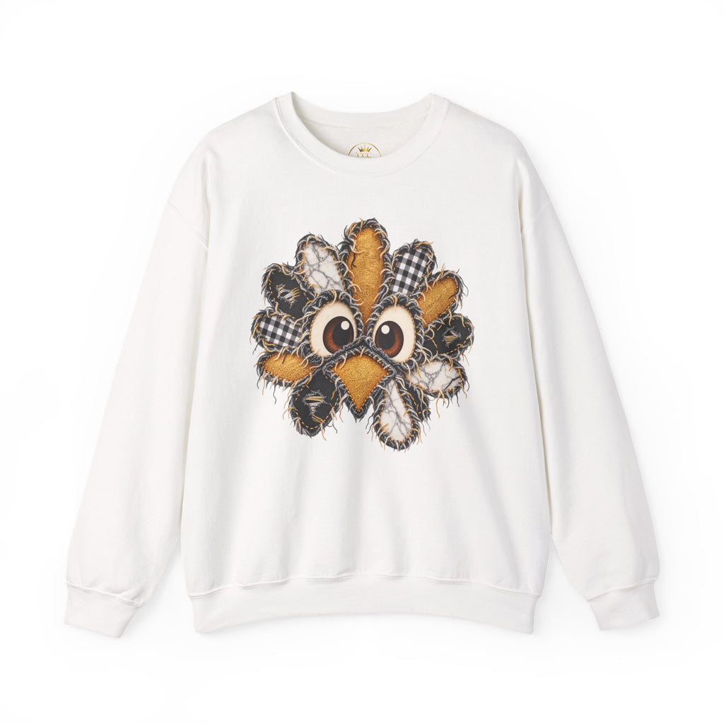 Cute Turkey Sweatshirt | Peekaboo Turkey Thanksgiving Graphic Crewneck