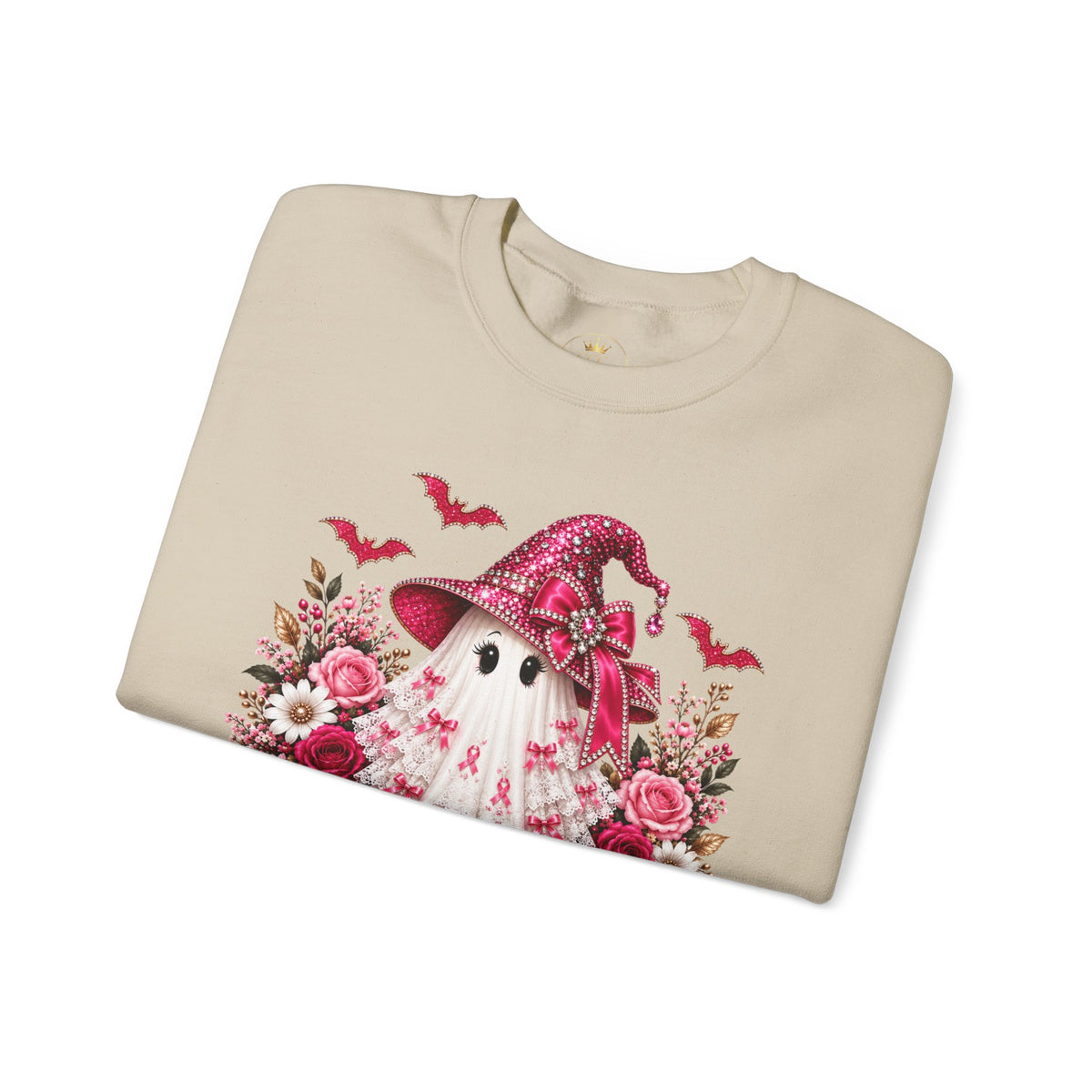 Pink Ribbon Halloween Ghost Sweatshirt