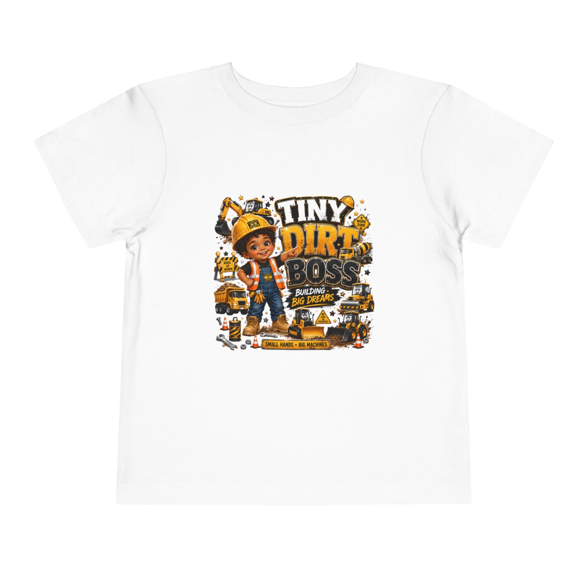Tiny Dirt Boss Toddler Tee — Construction Crew Shirt for Kids