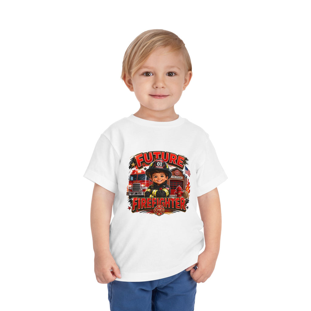 Future Firefighter Toddler Tee - Cute Firetruck Graphic Kids Shirt