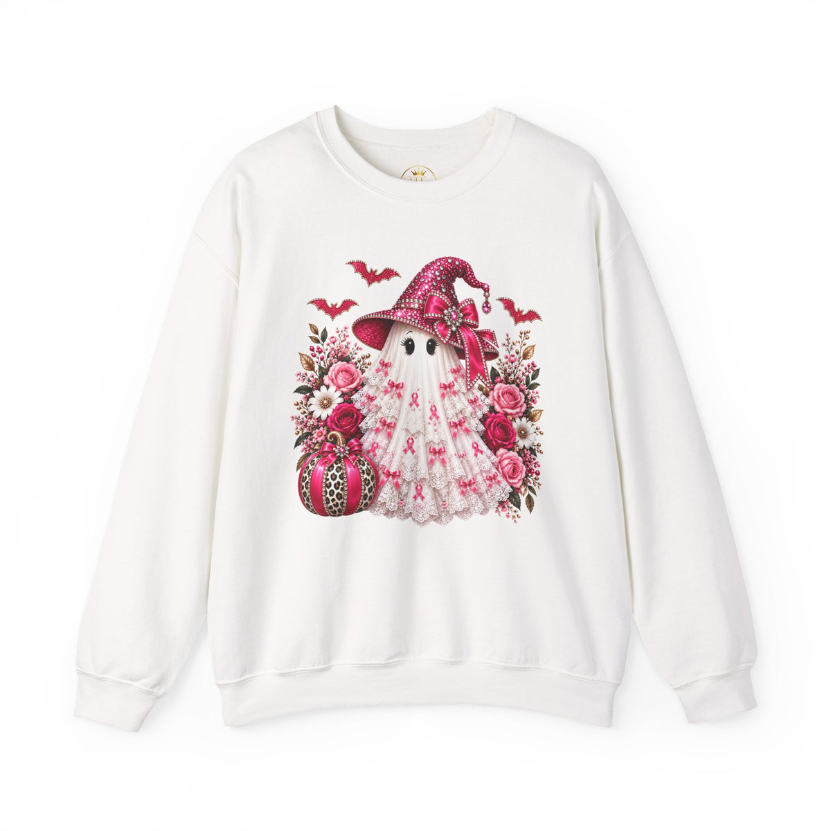Pink Ribbon Halloween Ghost Sweatshirt