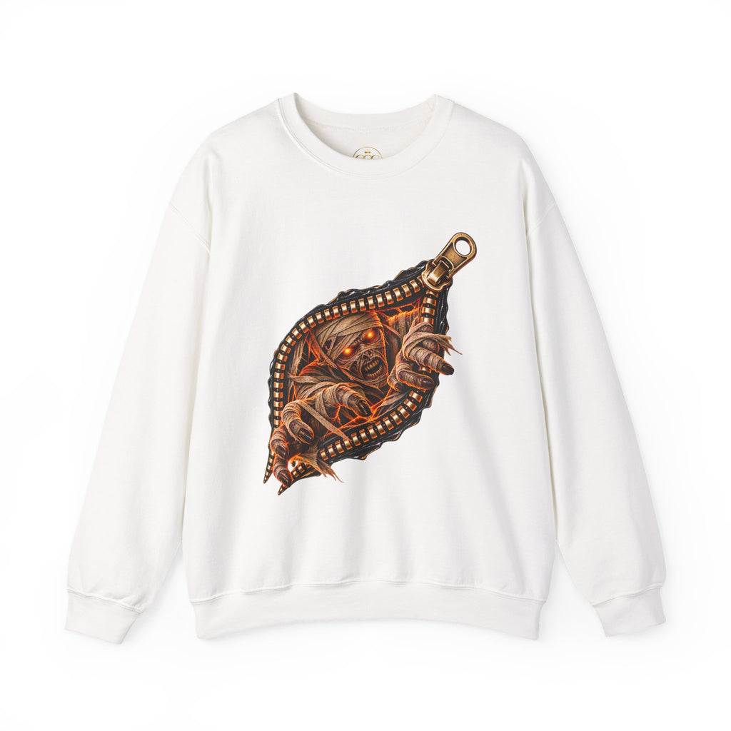 Mummy Zipper Halloween Graphic Sweatshirt