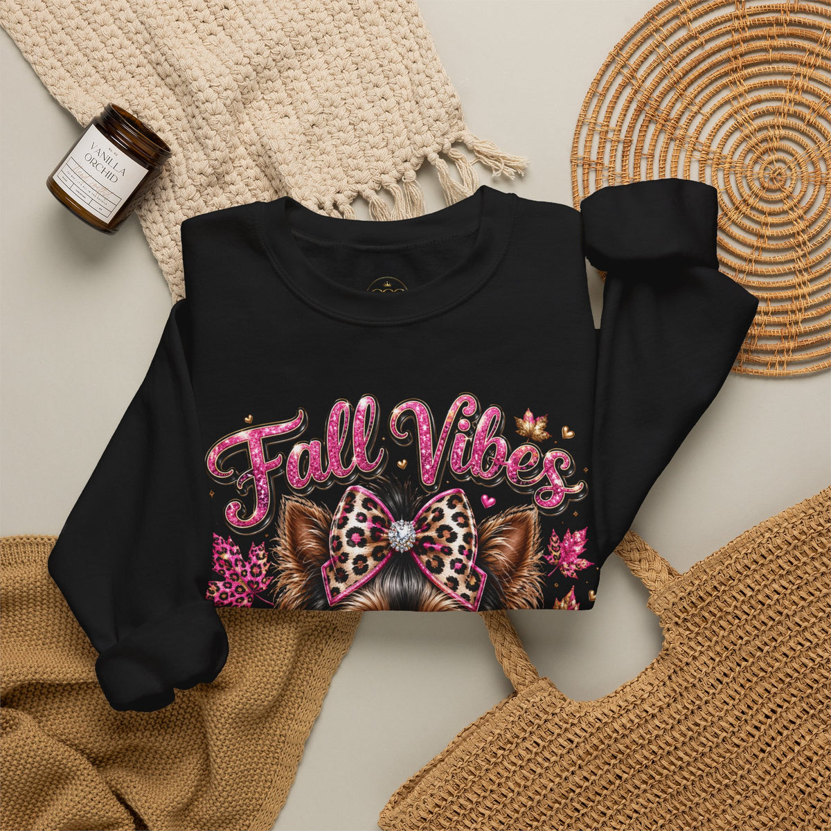 Fall Vibes Chihuahua Sweatshirt | Cute Dog Mom Fall Crewneck