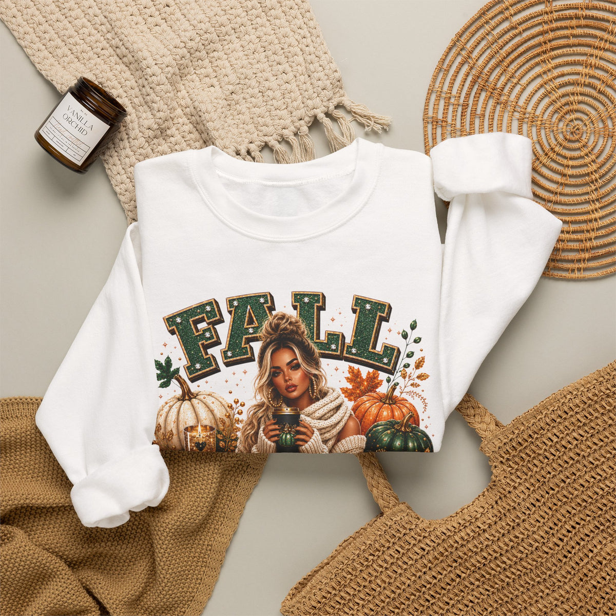 Fall Season Sweatshirt – Cozy Pumpkin Spice Crewneck