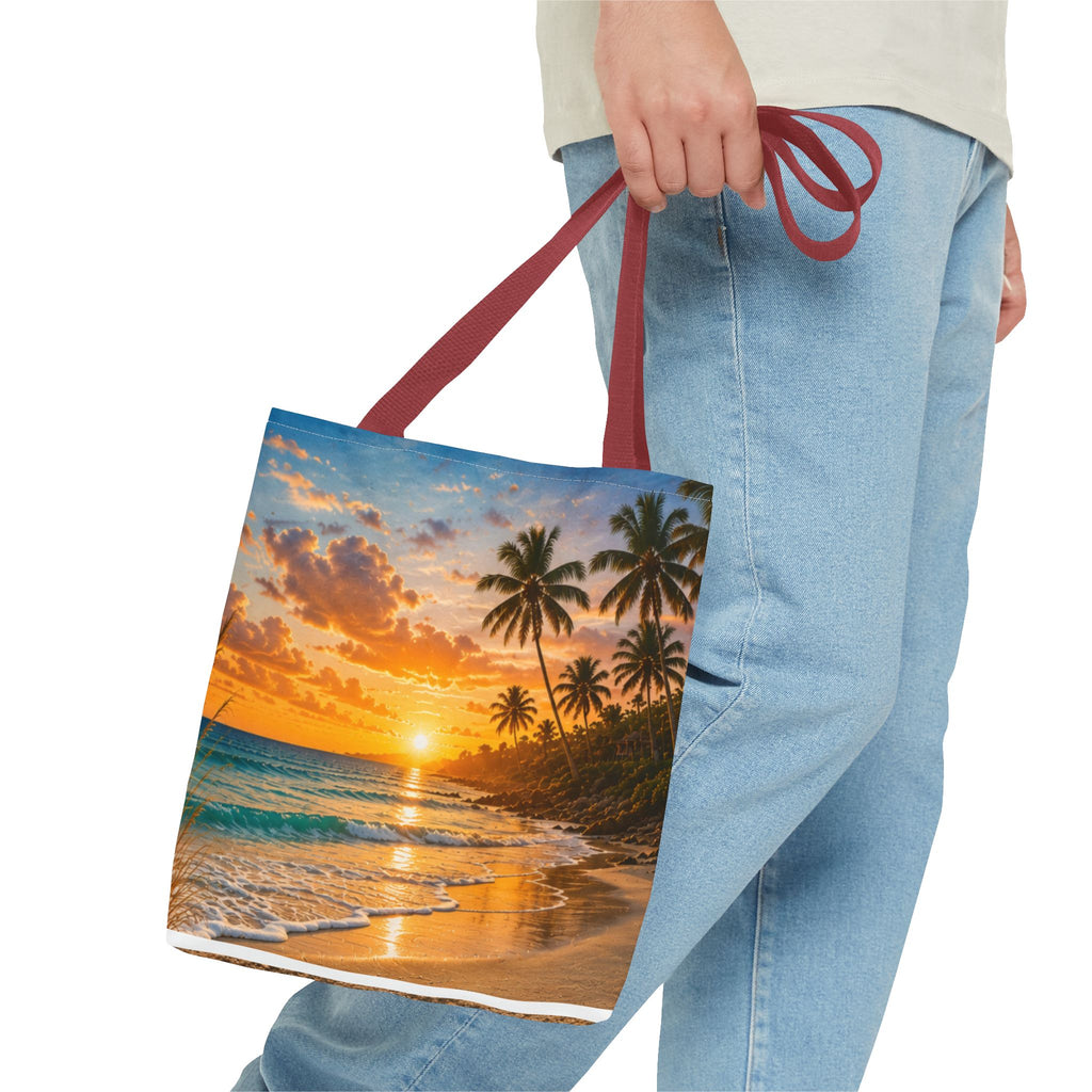 Leave Your Worries In The Sand | AOP Tote Bag | Coastal Serenity Collection