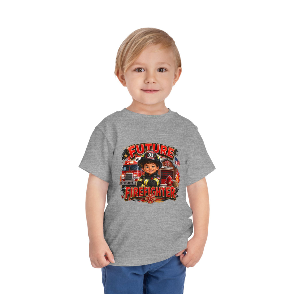 Future Firefighter Toddler Tee - Cute Firetruck Graphic Kids Shirt