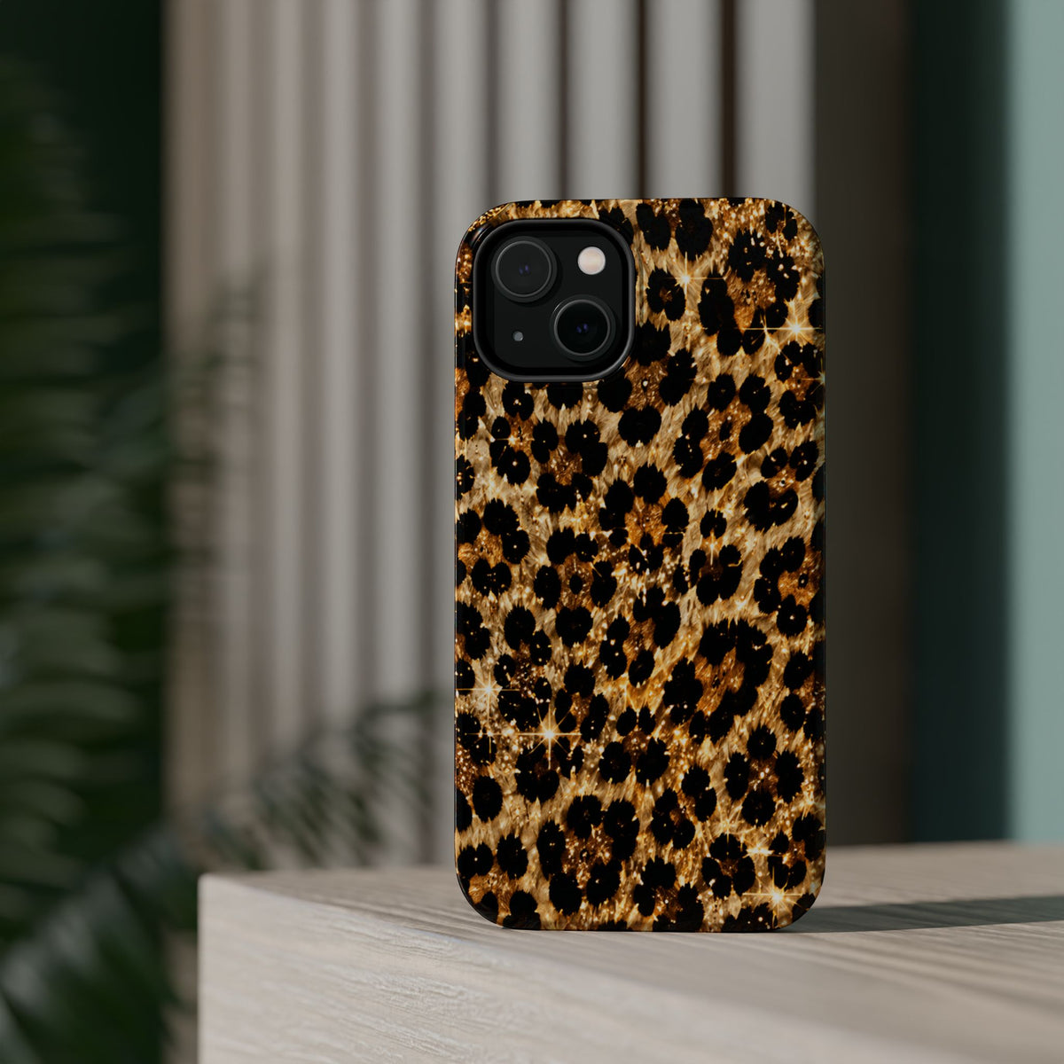 Leopard Print Magnetic Impact-Resistant Phone Case