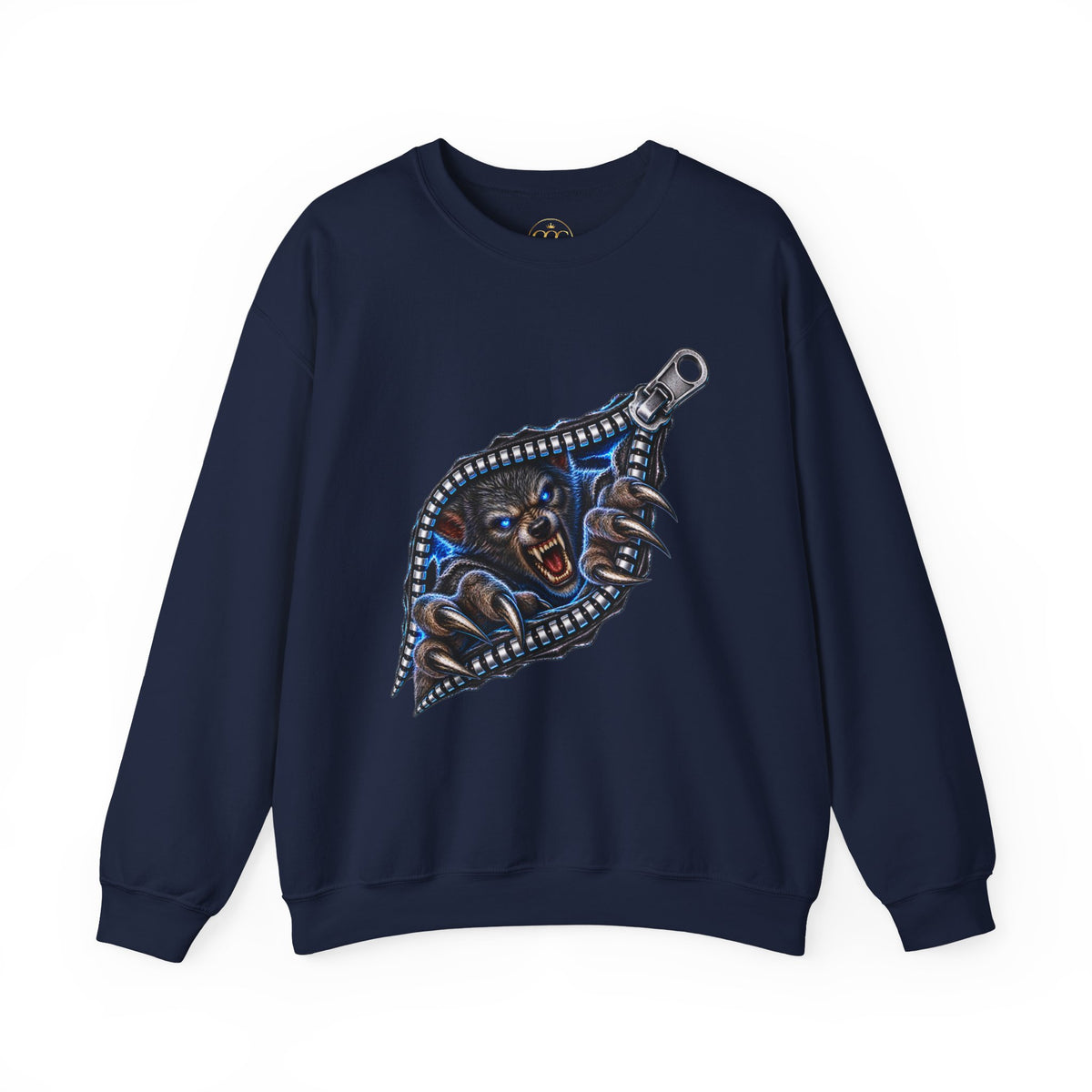 Werewolf  Ripper Zipper Graphic Crewneck Sweatshirt