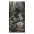 Bath Towel — Luxe Underwater Coral Design in Black & Gold