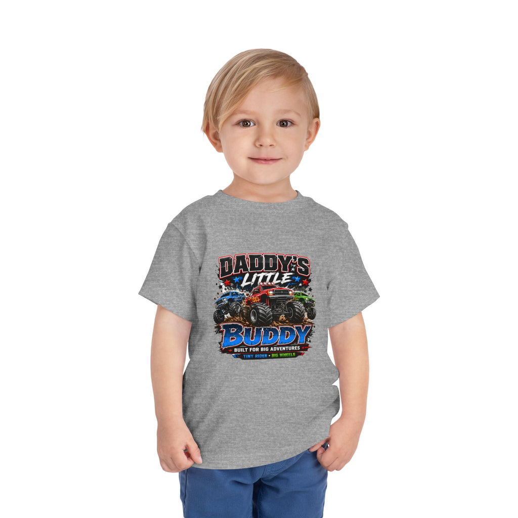 Daddy's Little Buddy Toddler Tee - Monster Truck Adventure Graphic Shirt