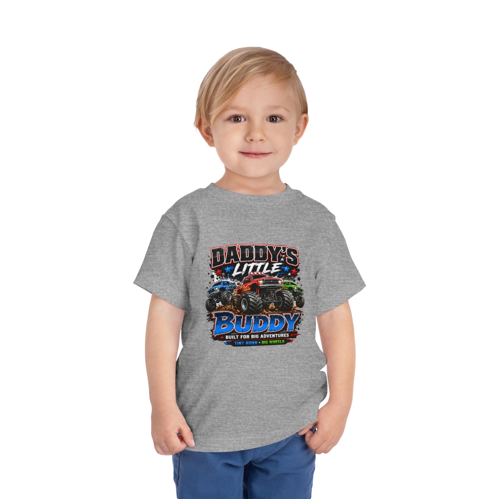 Daddy's Little Buddy Toddler Tee - Monster Truck Adventure Graphic Shirt