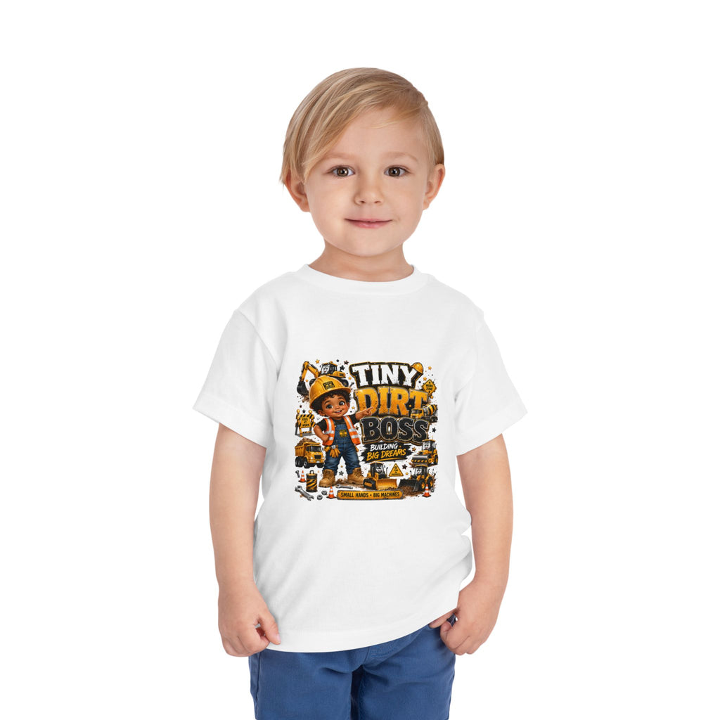 Tiny Dirt Boss Toddler Tee — Construction Crew Shirt for Kids
