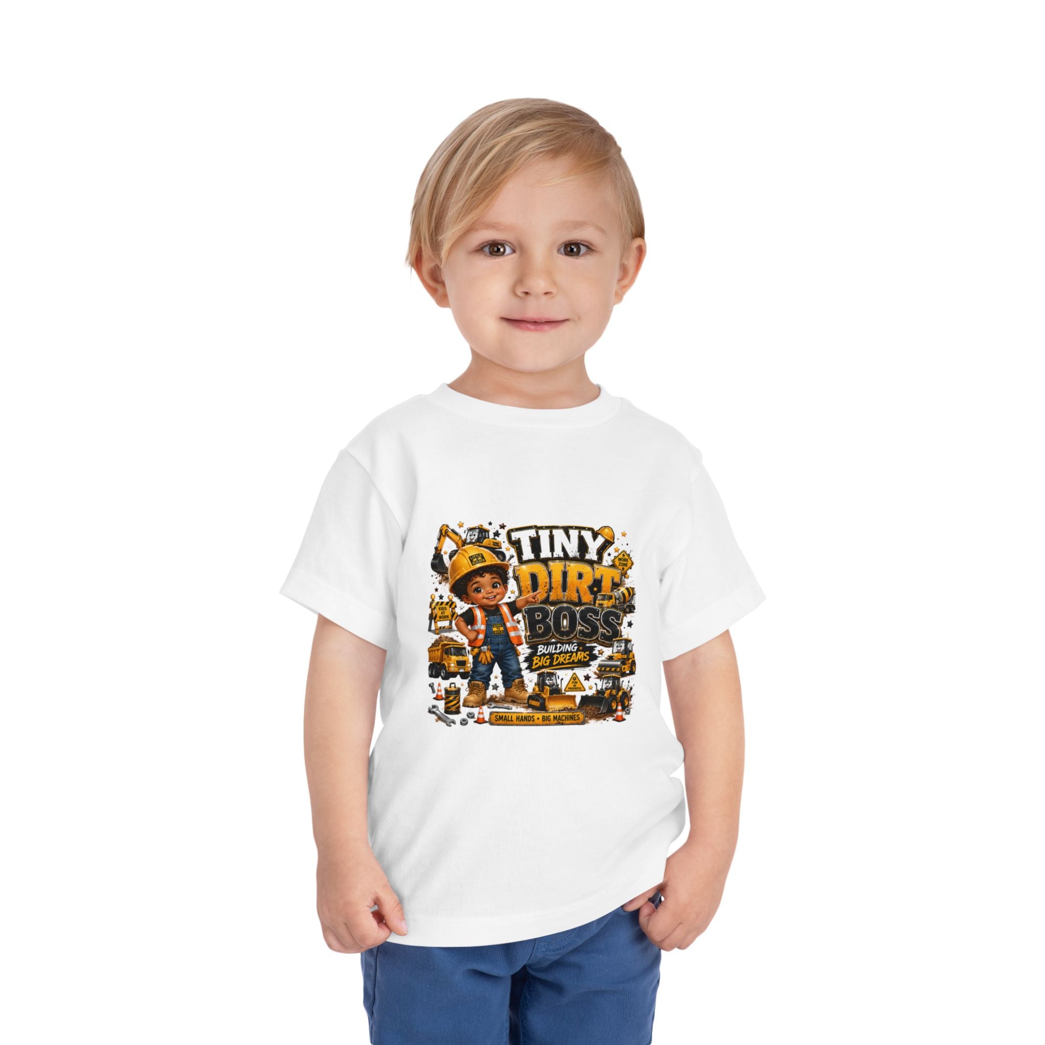Tiny Dirt Boss Toddler Tee — Construction Crew Shirt for Kids