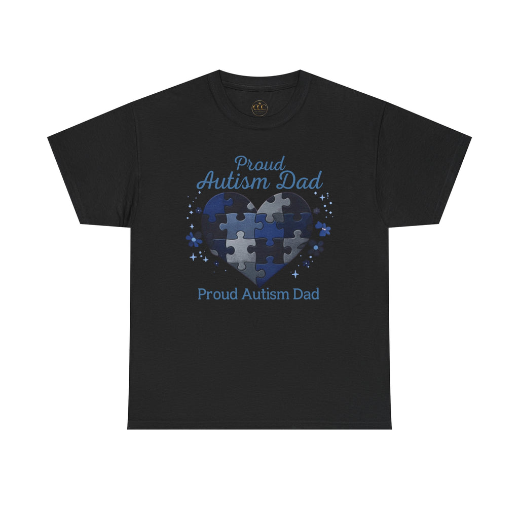 Proud Autism Dad-Unisex Heavy Cotton Tee