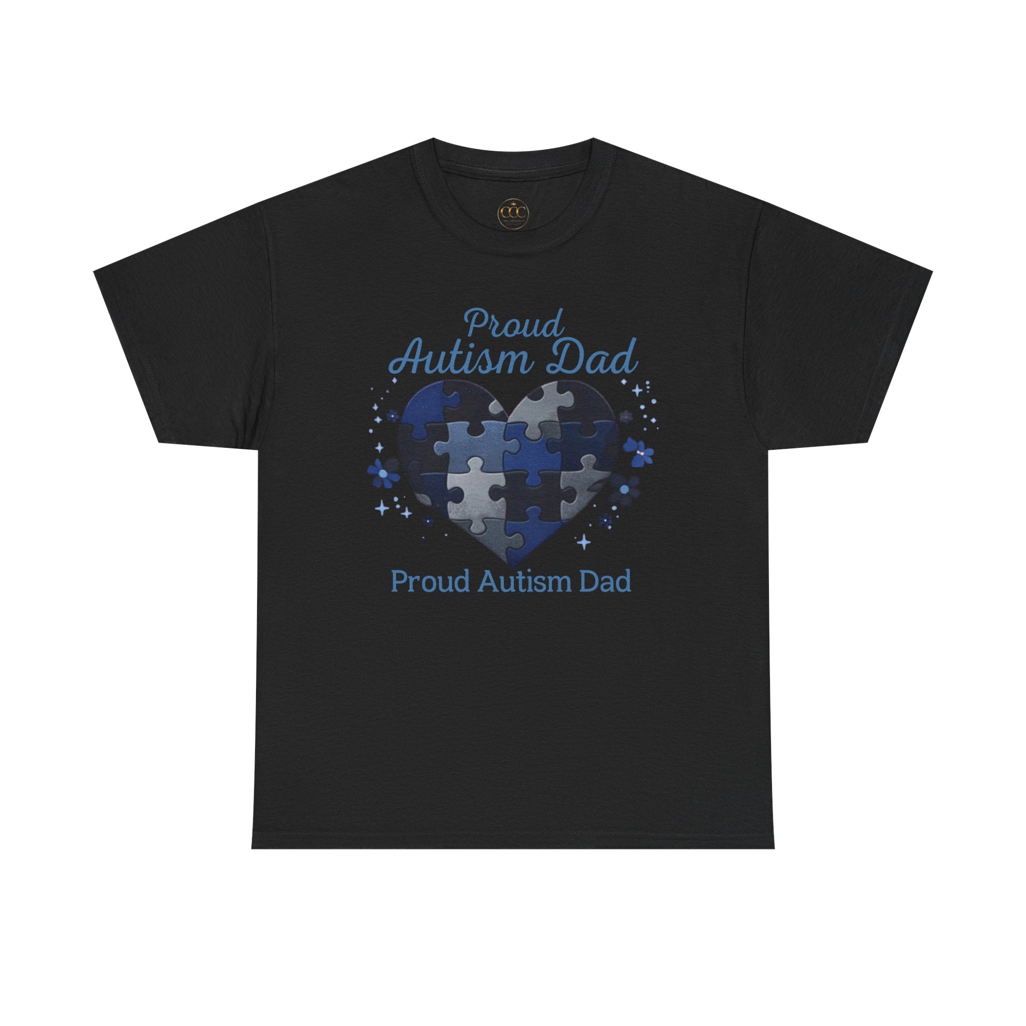 Proud Autism Dad-Unisex Heavy Cotton Tee