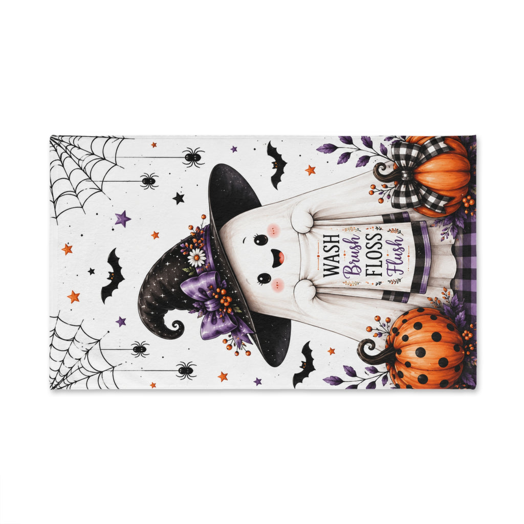 Happy Halloween Ghost Hand Towel | Halloween Bathroom Decor