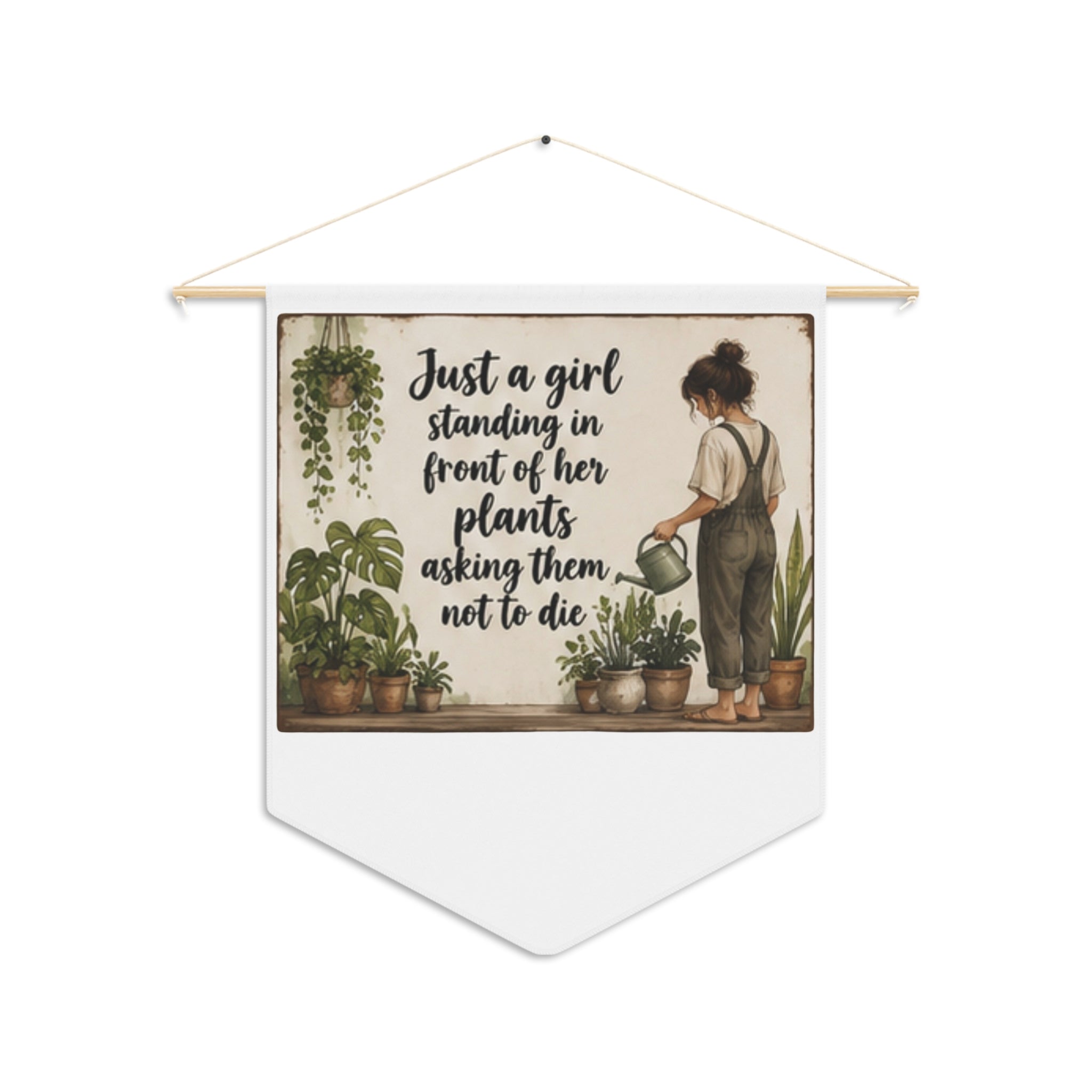 Plant Lover Home Decor Pennant
