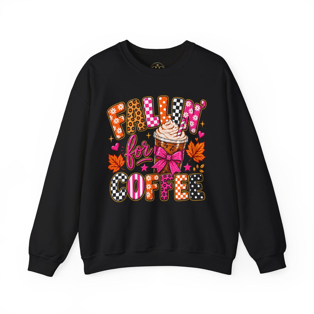 Fallin' for Coffee Crewneck Sweatshirt