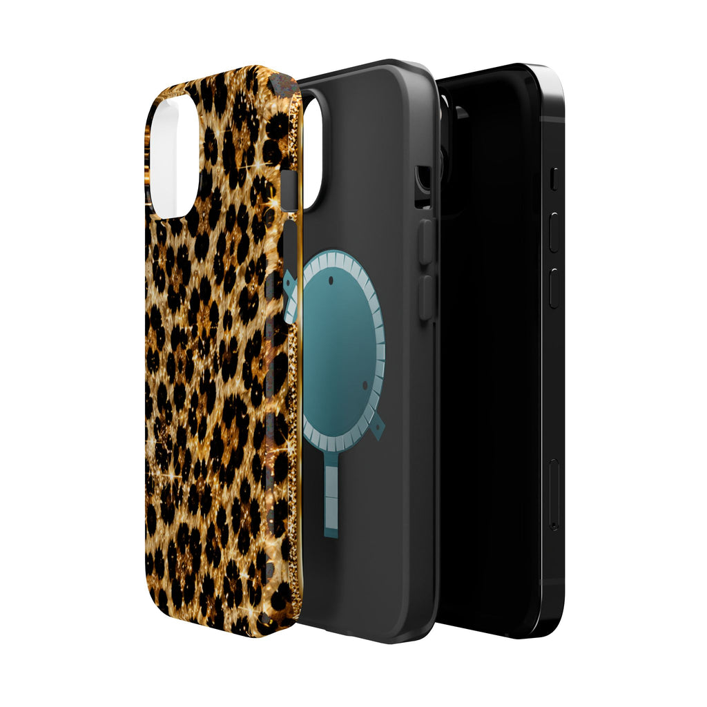 Leopard Print Magnetic Impact-Resistant Phone Case