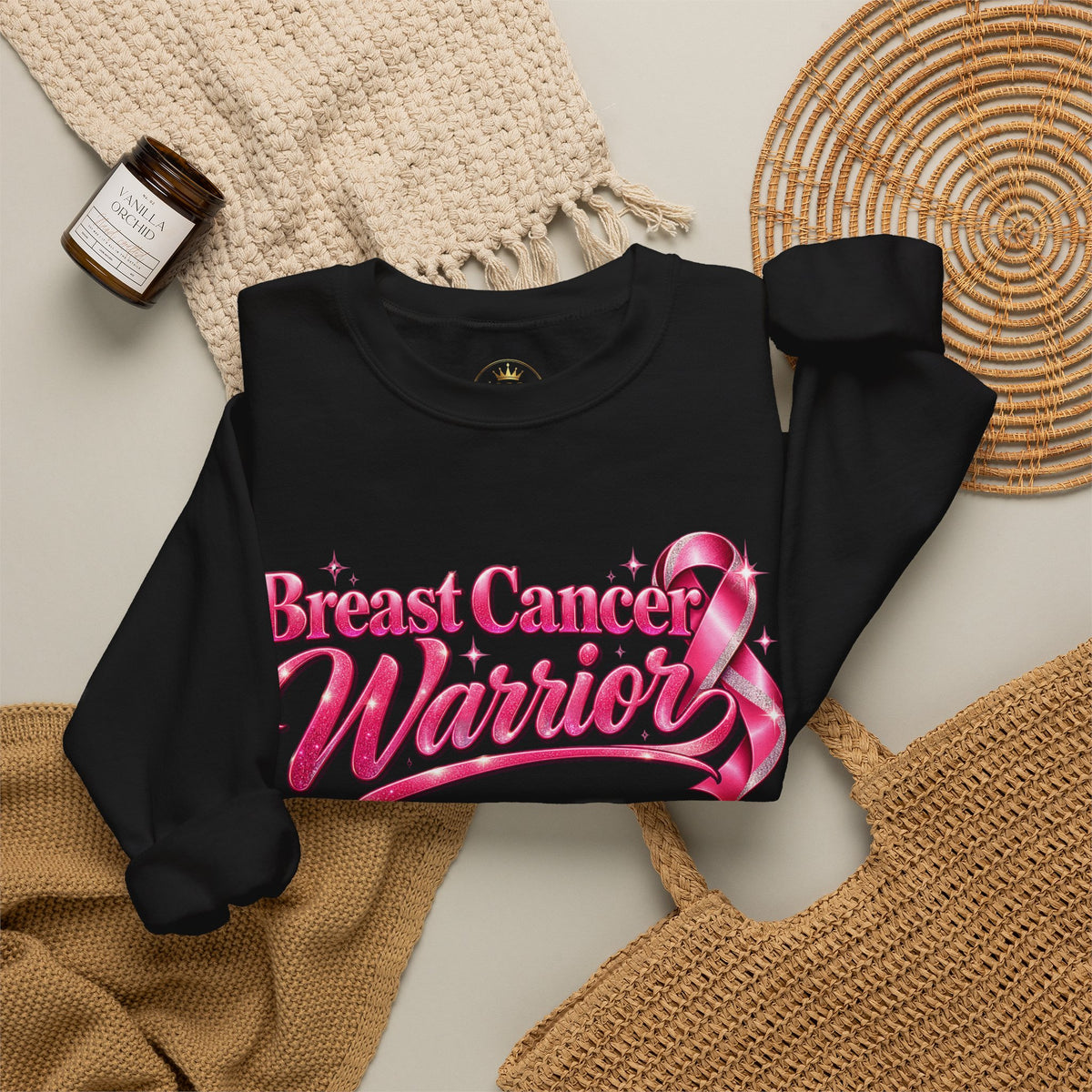 Breast Cancer Warrior Crewneck Sweatshirt