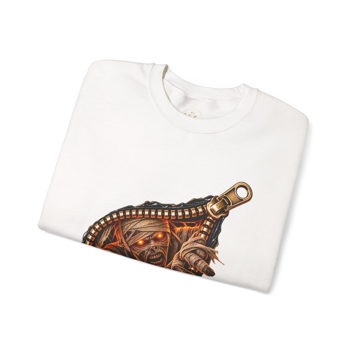 Mummy Zipper Halloween Graphic Sweatshirt