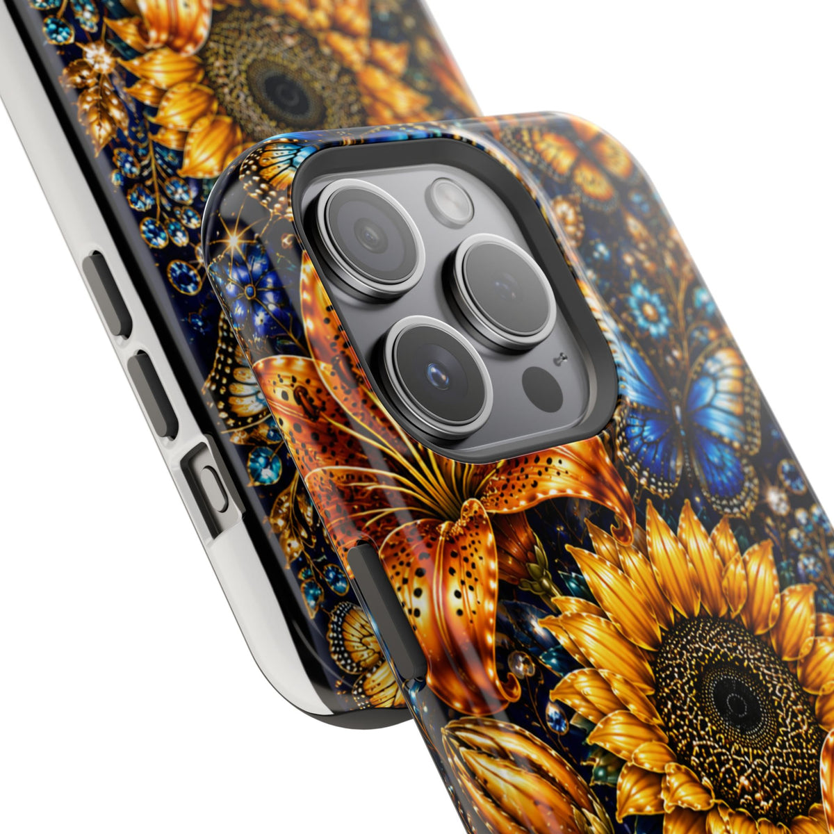 Sunflower & Blue Butterfly Magnetic Impact Phone Case