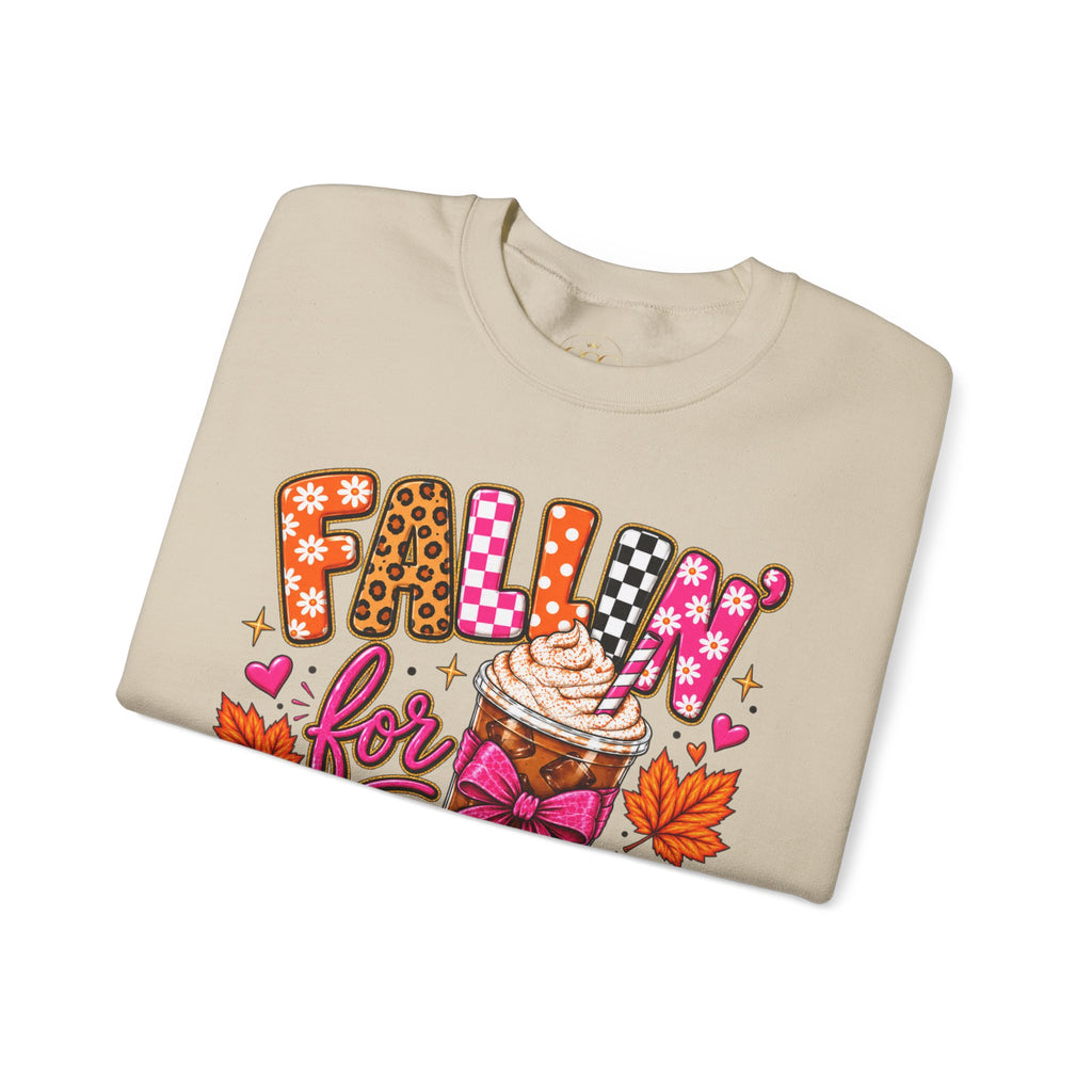 Fallin' for Coffee Crewneck Sweatshirt