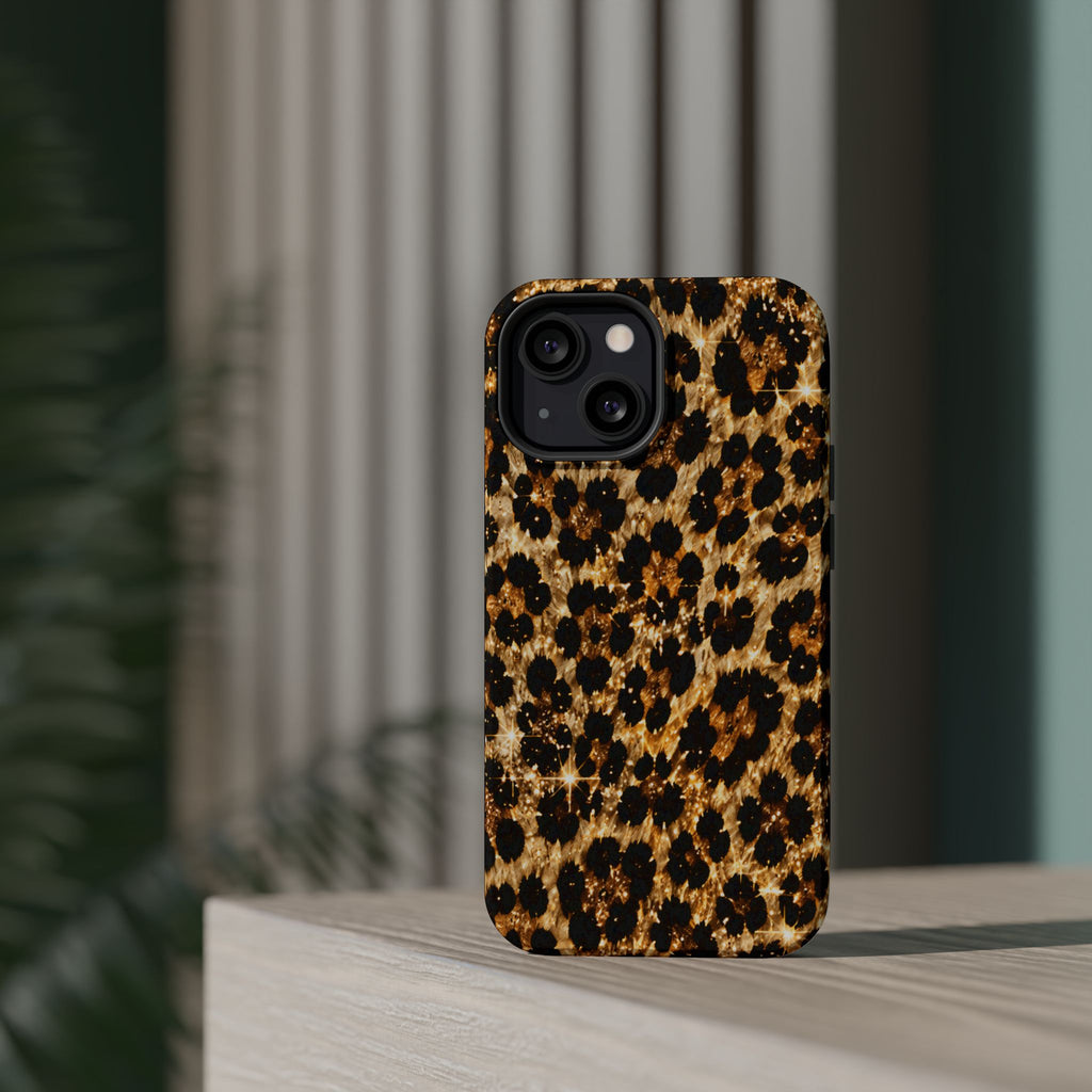 Leopard Print Magnetic Impact-Resistant Phone Case