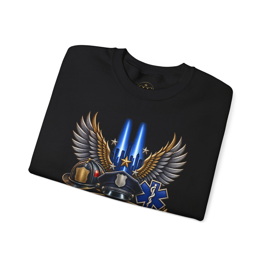 Honor the Brave Crewneck Sweatshirt — Memorial First Responder Tribute