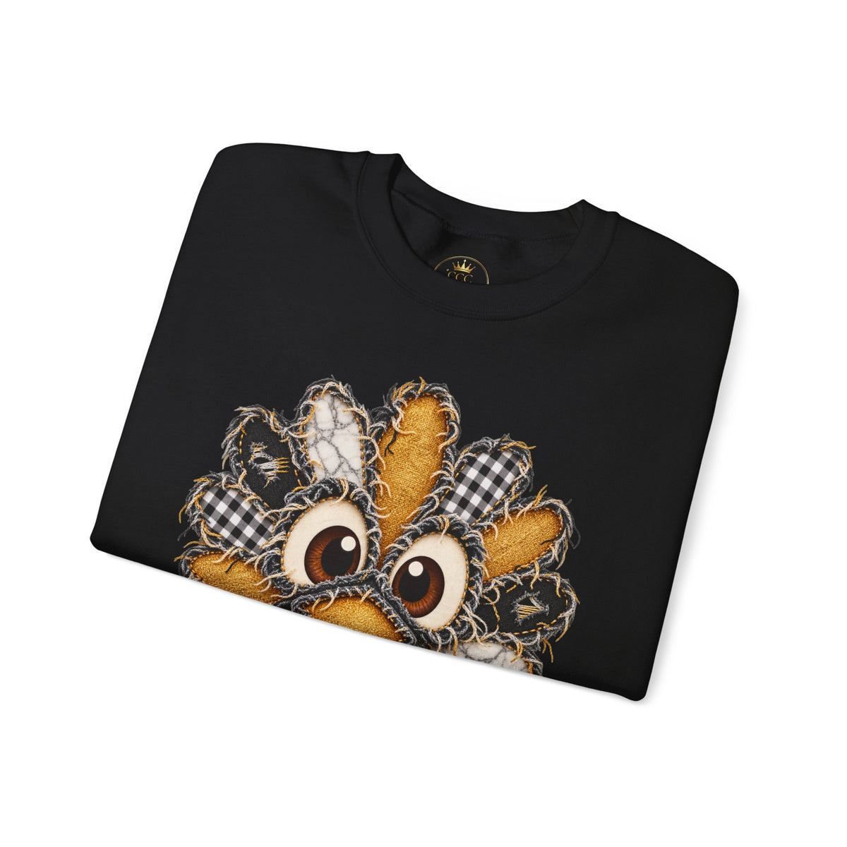 Cute Turkey Sweatshirt | Peekaboo Turkey Thanksgiving Graphic Crewneck