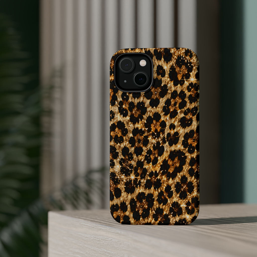 Leopard Print Magnetic Impact-Resistant Phone Case