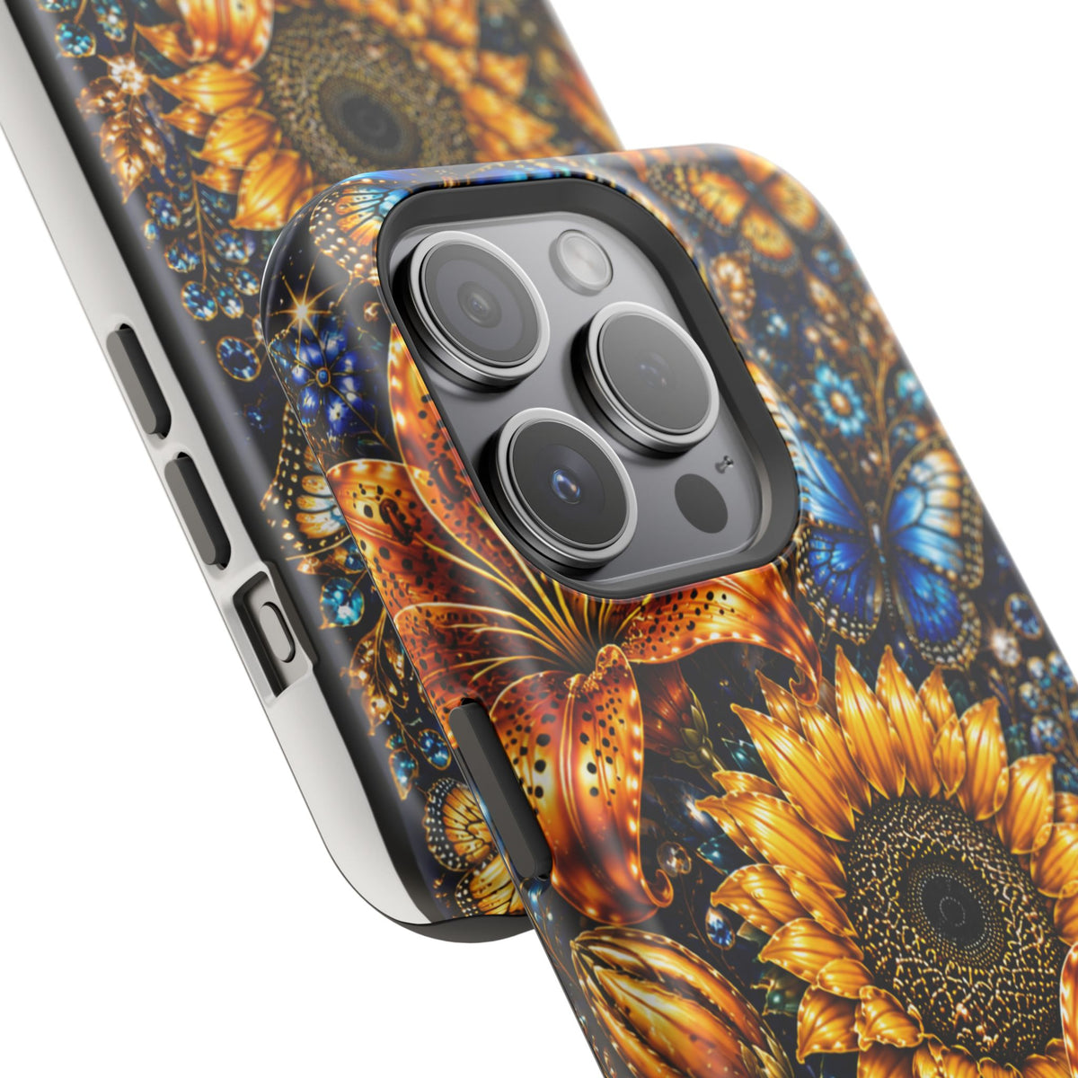 Sunflower & Blue Butterfly Magnetic Impact Phone Case