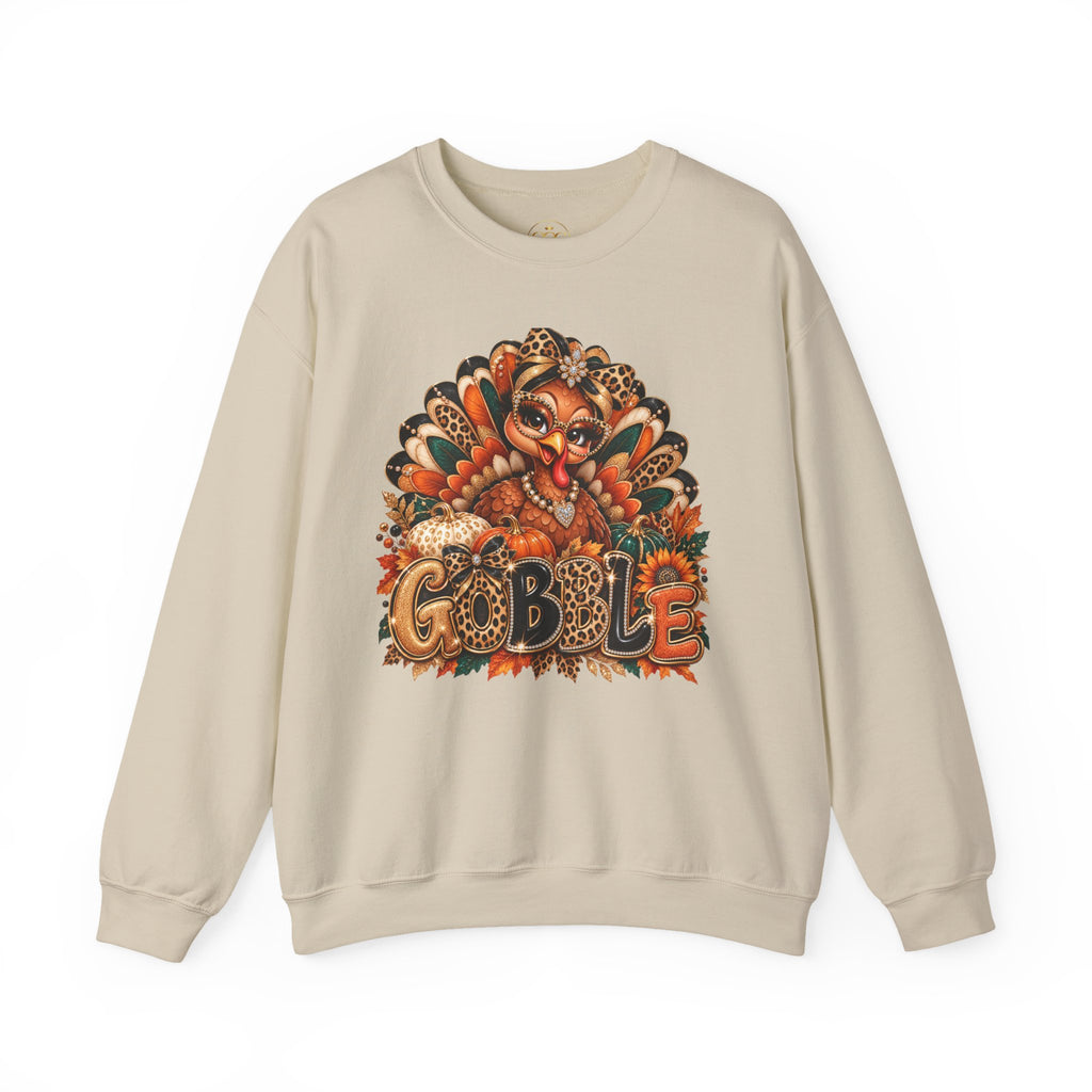 Thanksgiving 'Gobble' Turkey Crewneck Sweatshirt