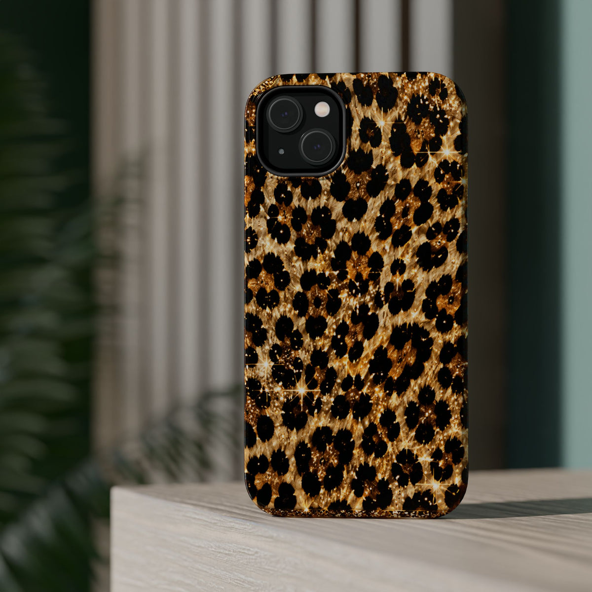 Leopard Print Magnetic Impact-Resistant Phone Case