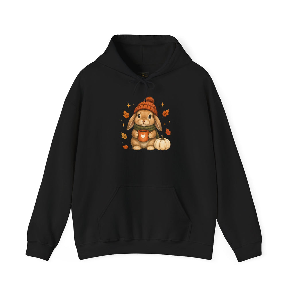 Autumn Bunny Cozy Hoodie | Fall Pumpkin Spice Sweatshirt