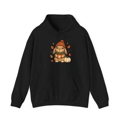Autumn Bunny Cozy Hoodie | Fall Pumpkin Spice Sweatshirt