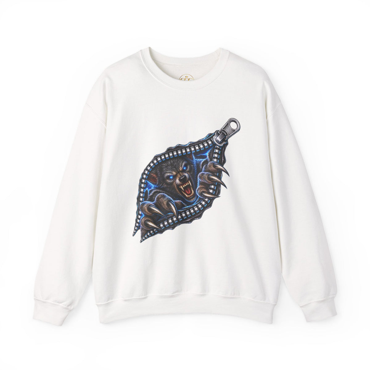 Werewolf  Ripper Zipper Graphic Crewneck Sweatshirt