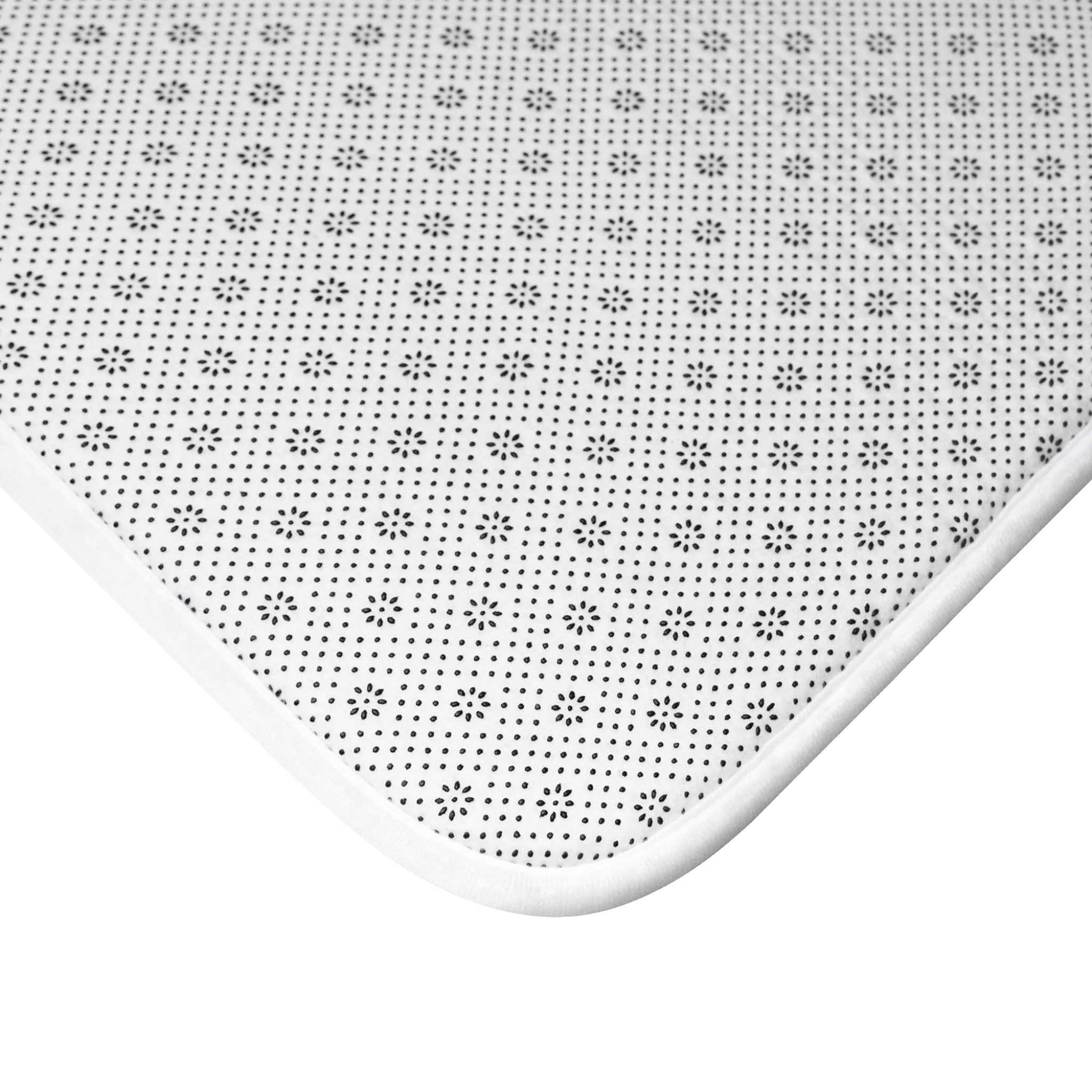 Midnight Halloween Bath Mat | Black Cat Full Moon Gothic Bathroom Decor