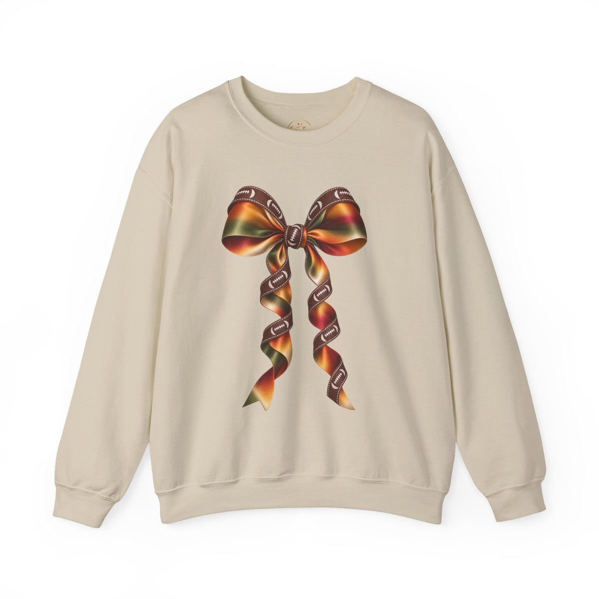 Ribbon Bow Crewneck Sweatshirt — Elegant Gradient Gift Bow Design