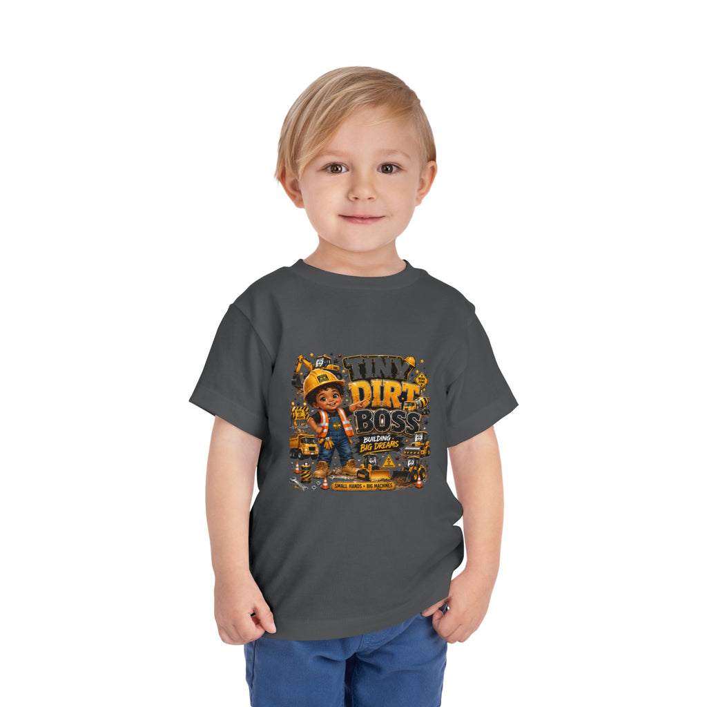 Tiny Dirt Boss Toddler Tee — Construction Crew Shirt for Kids