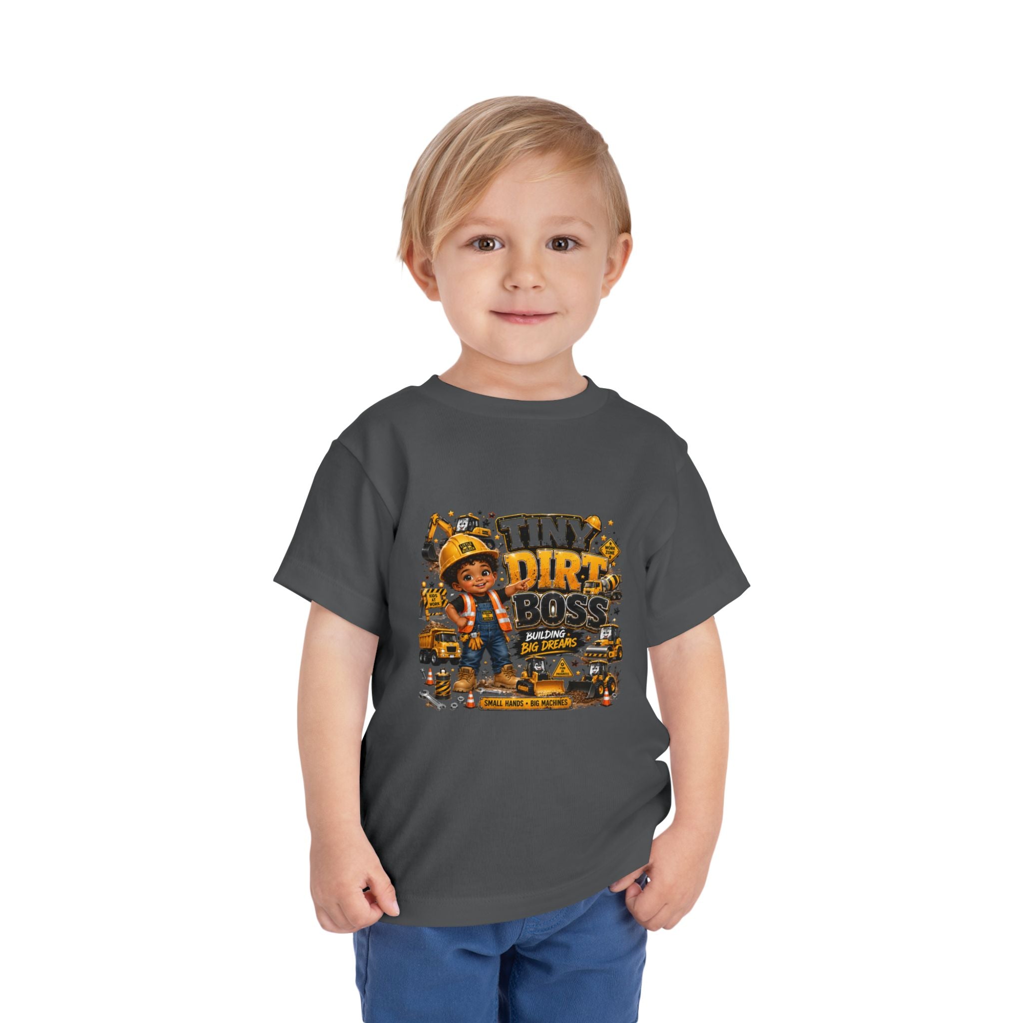 Tiny Dirt Boss Toddler Tee — Construction Crew Shirt for Kids