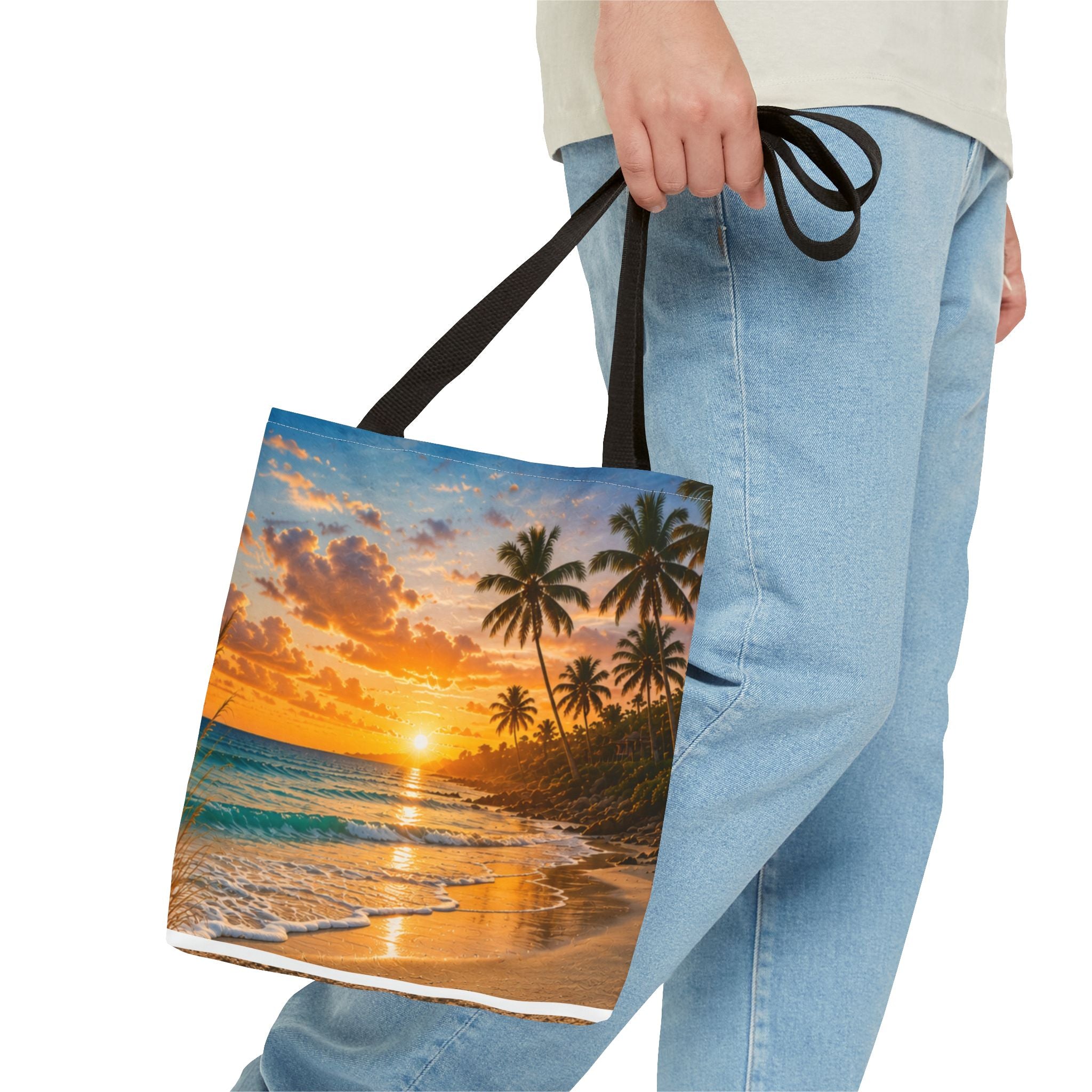 Leave Your Worries In The Sand | AOP Tote Bag | Coastal Serenity Collection