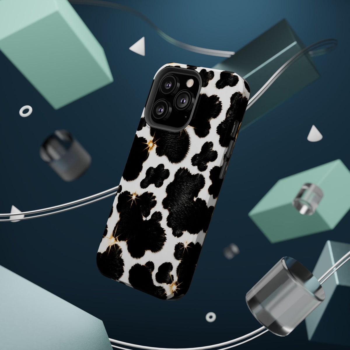 Cow Print Magnetic Impact-Resistant Phone Case