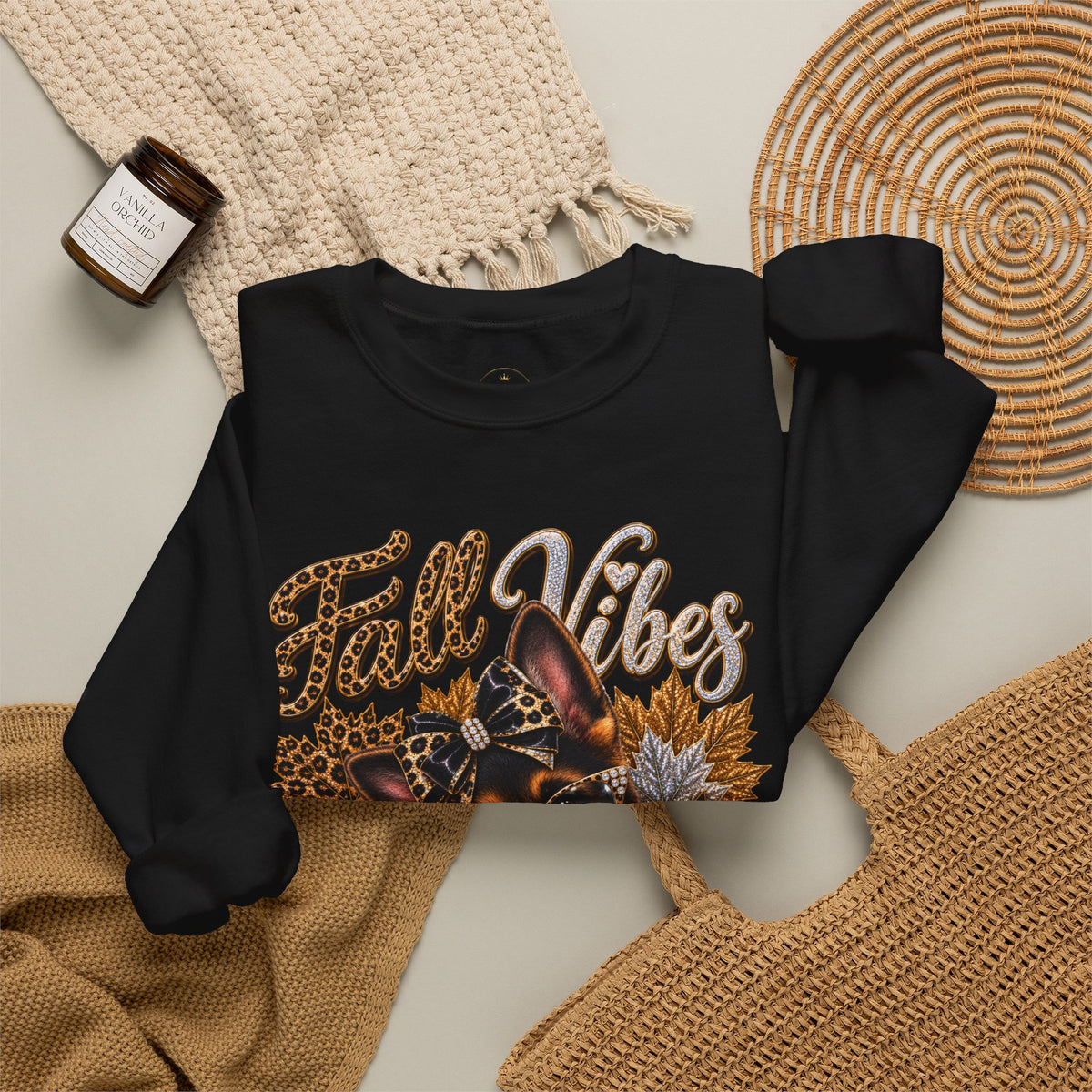 Fall Vibes German Shepherd Sweatshirt | Dog Mom Fall Crewneck