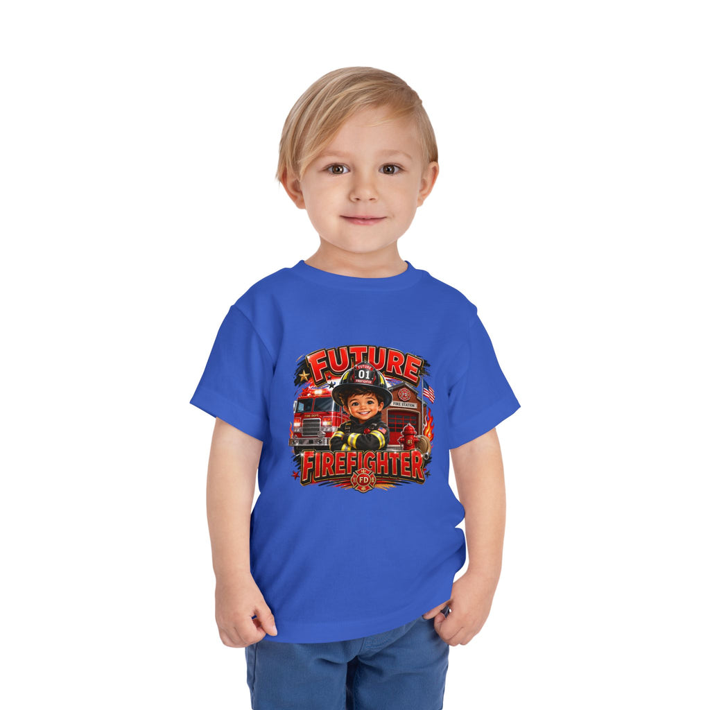 Future Firefighter Toddler Tee - Cute Firetruck Graphic Kids Shirt
