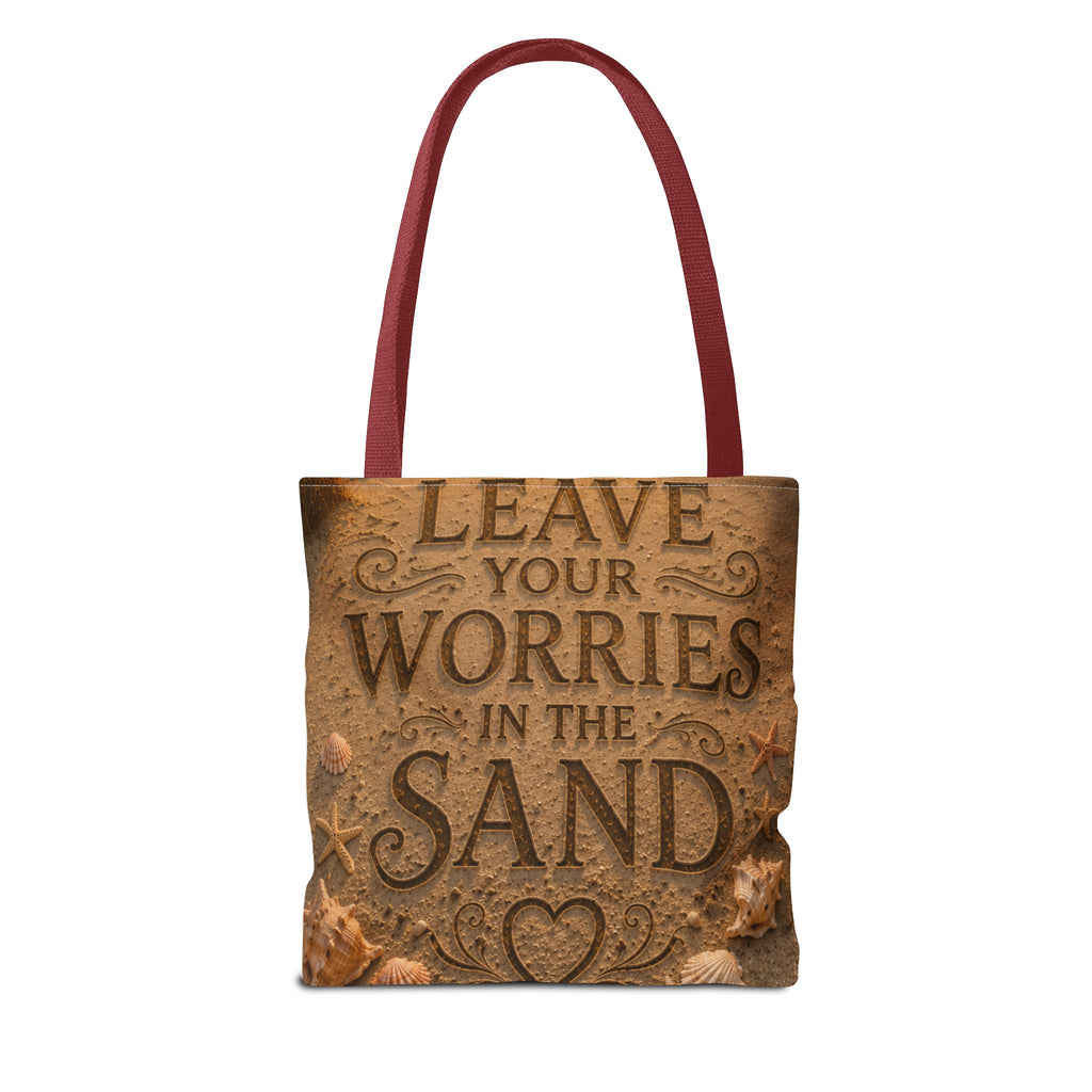 Leave Your Worries In The Sand | AOP Tote Bag | Coastal Serenity Collection